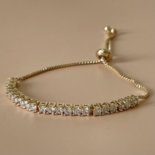 PULSERA AJUSTABLE TENNIS ROSE GOLD