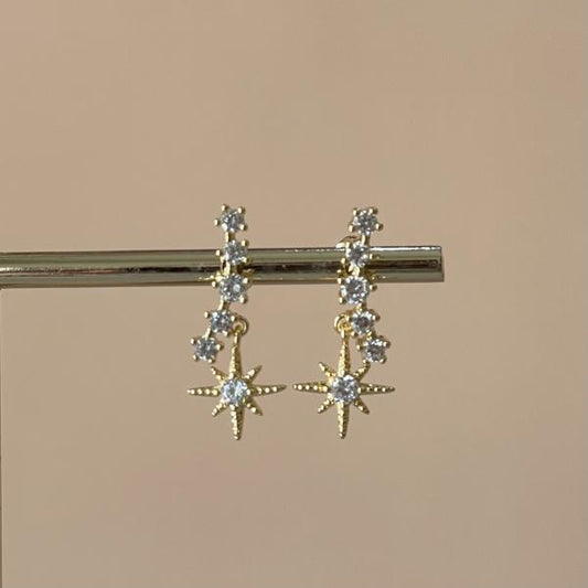 ARETES CINCO CRISTALES CON ESTRELLA BELEN