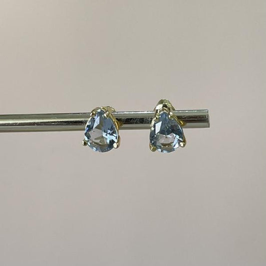 ARETES GOTITA AZUL CIELO