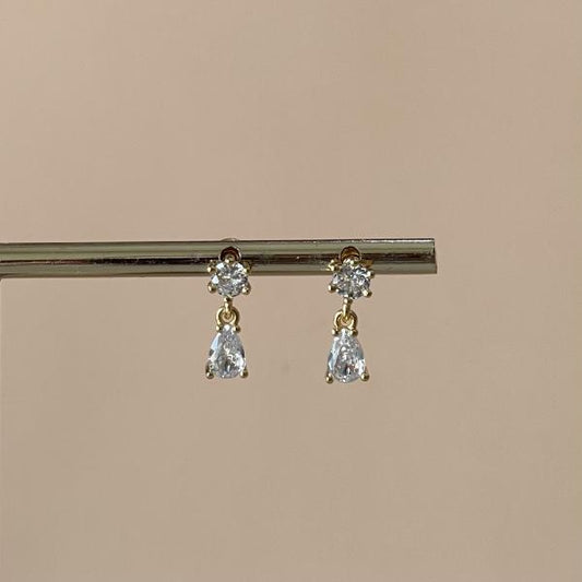ARETES CRISTAL CON DROP DE GOTITA