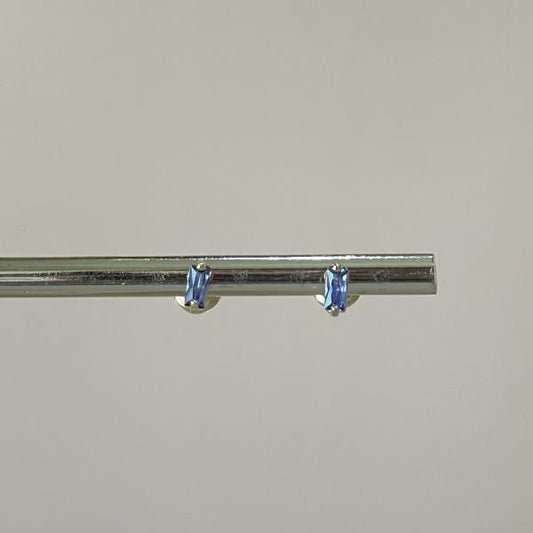 ARETES CRISTAL MINI BAGUETTE LAVANDA