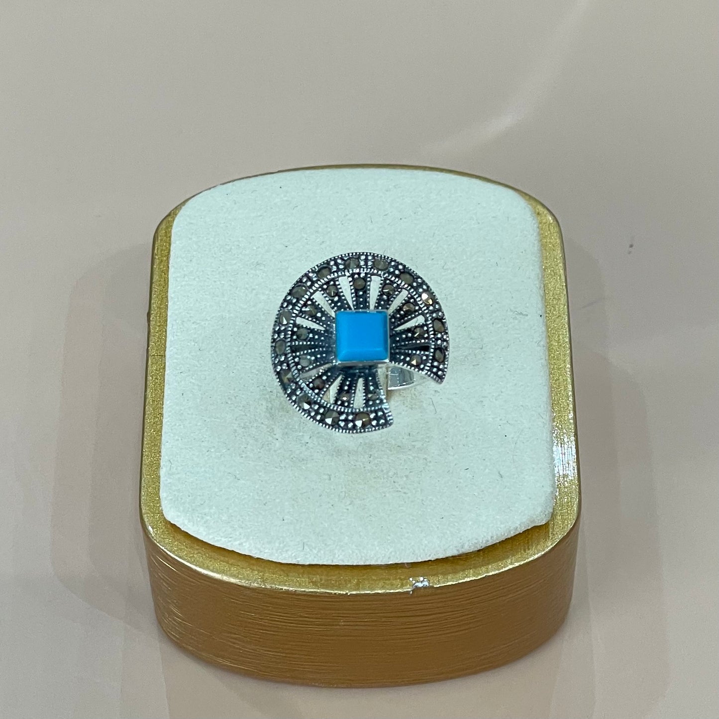 ANILLO GUINEA TURQUESA