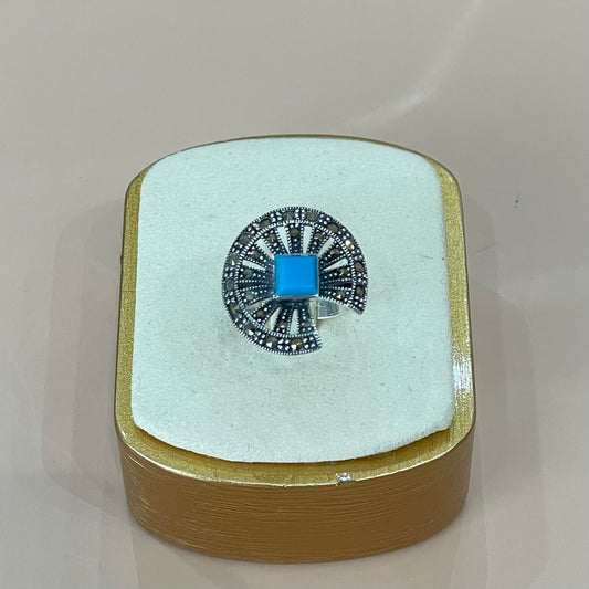 ANILLO GUINEA TURQUESA