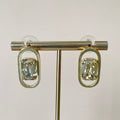 ARETES AURA CRISTAL DORADO