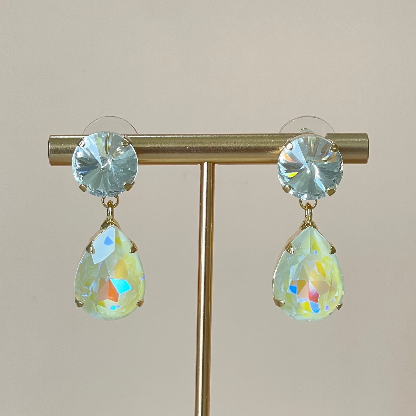 ARETES ROMALIA CLEAR BLANCO TORNASOL