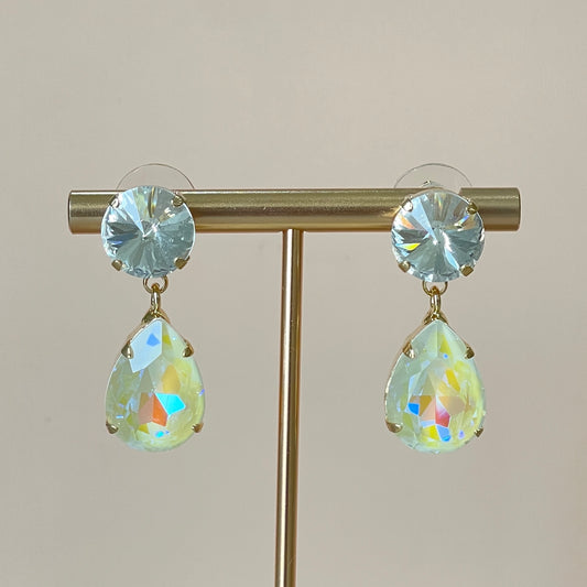 ARETES ROMALIA CLEAR BLANCO TORNASOL