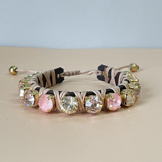 PULSERA FAVORITA MIX ROSA Y DORADO