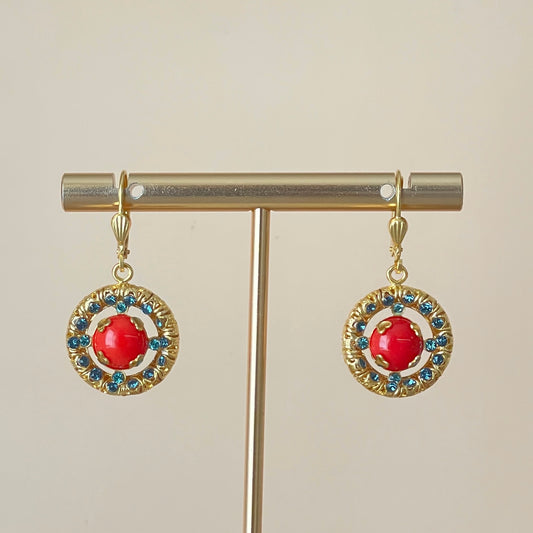 ARETES VERTIS ROJO