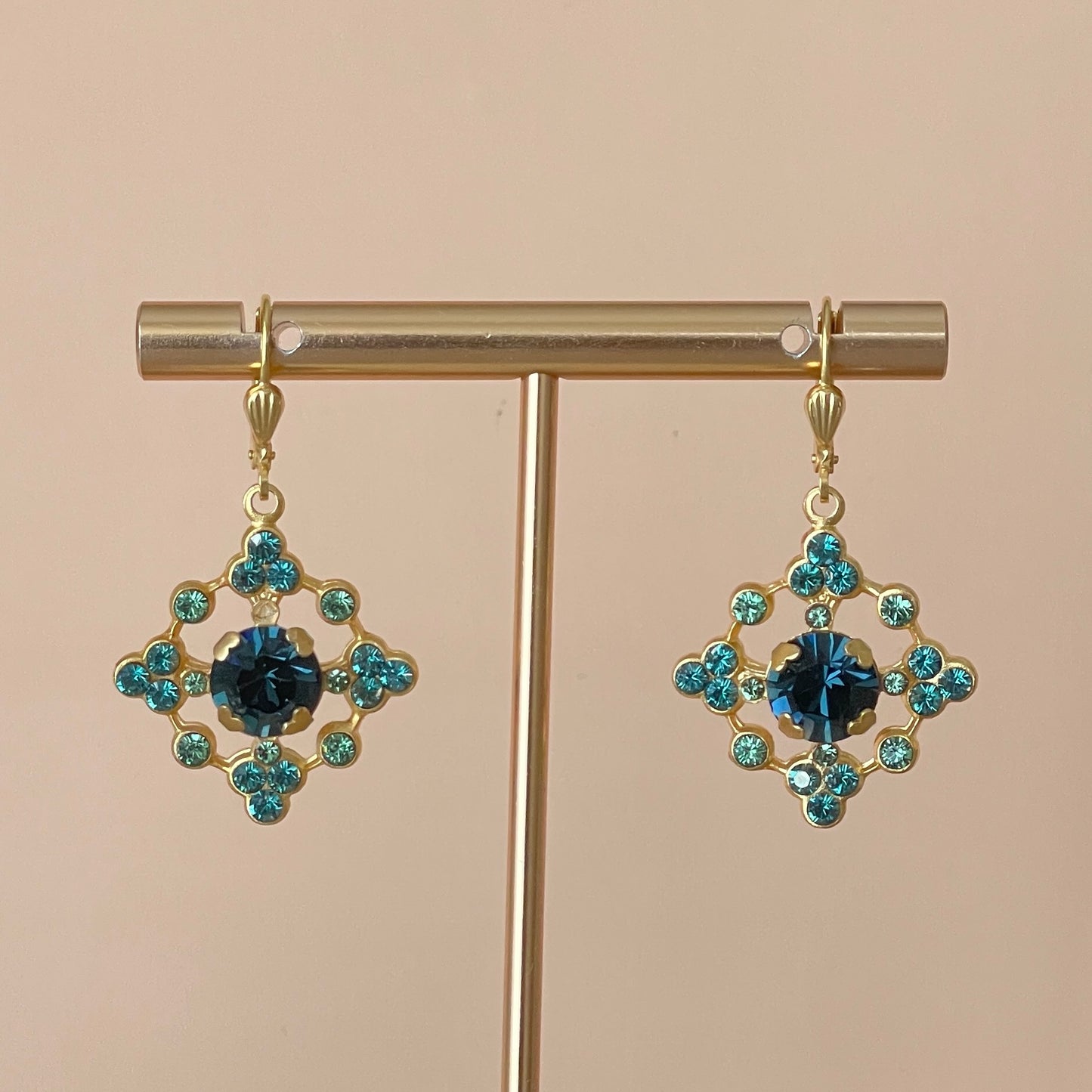 ARETES SNOW CRISTAL AZUL