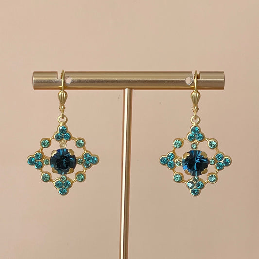ARETES SNOW CRISTAL AZUL