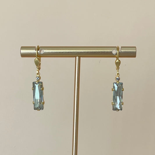 ARETES CRISTAL BAGUETTE CLEAR SHADOW
