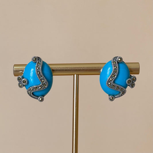 ARETES HEXA TURQUESA