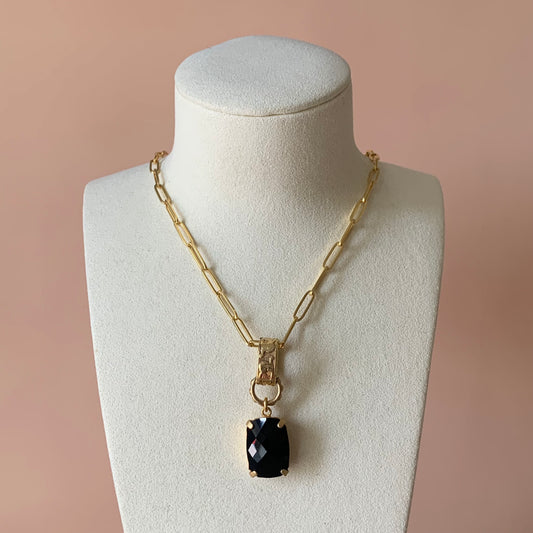 COLLAR CRISTAL NEGRO