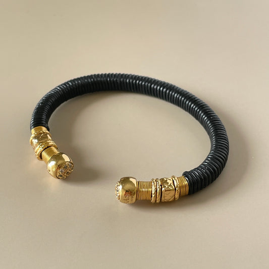 BRAZALETE SARI BIS -BLACK CRYSTAL CLEAR