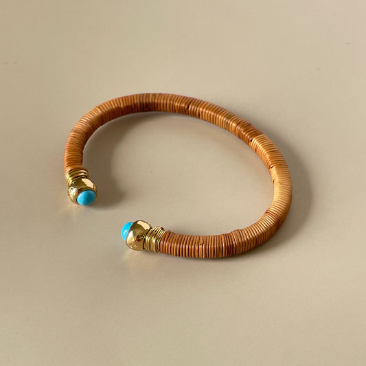 BRAZALETE SARI WICKER -TURQUESA