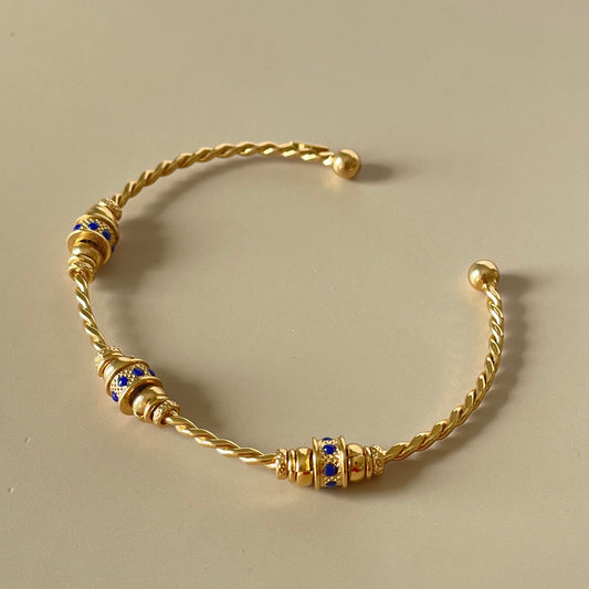 BRAZALETE JONC TORSAL -AZUL