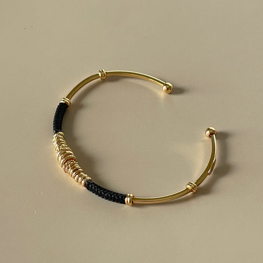 BRAZALETE ZIZANIE GOLD -NEGRO