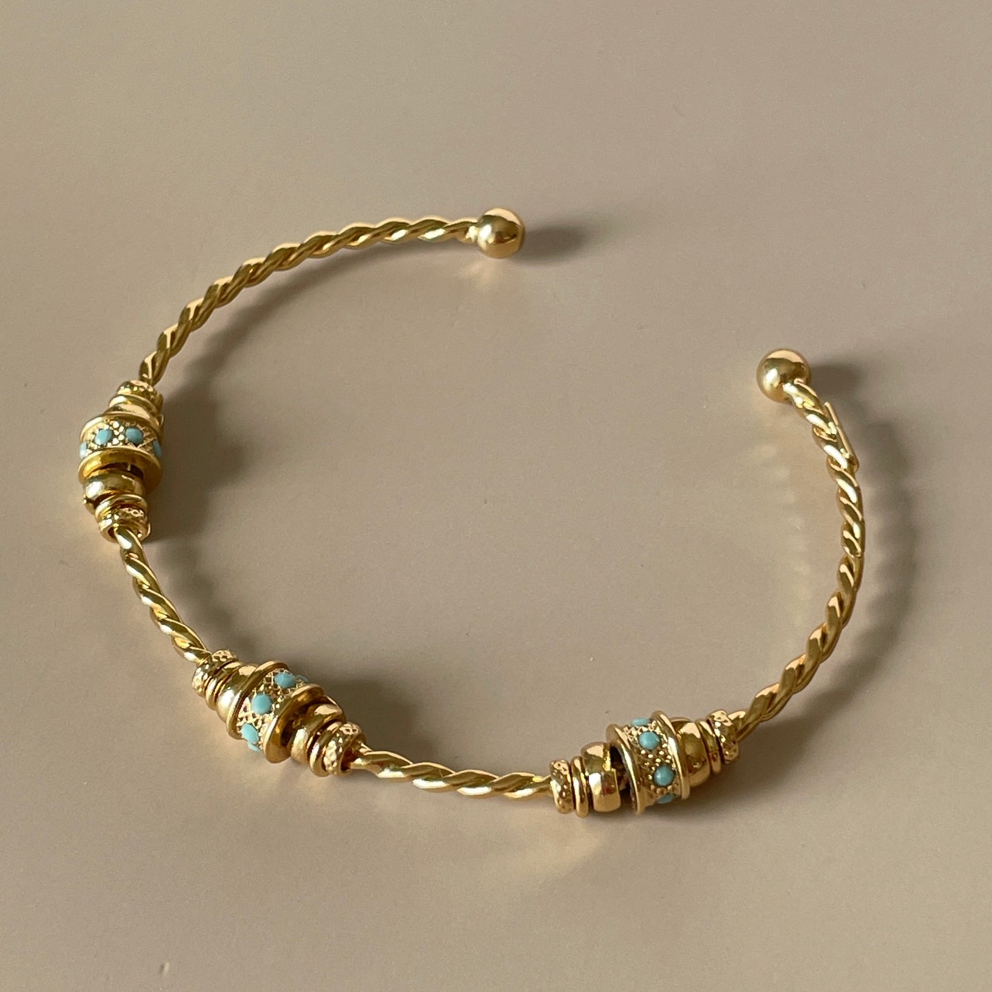 BRAZALETE JONC TORSAL -TURQUESA
