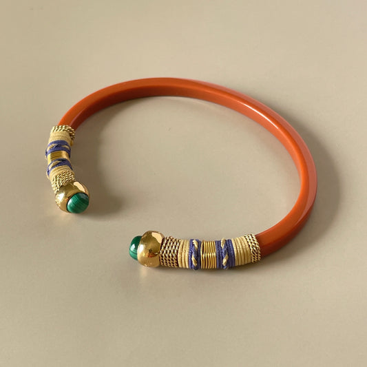 BRAZALETE SARI BIS -NARANJA MALAQUITA