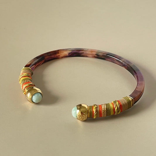 BRAZALETE SARI -TIGER EYE LARIMAR