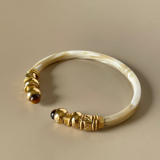 BRAZALETE SATI -IVORY TIGER EYES