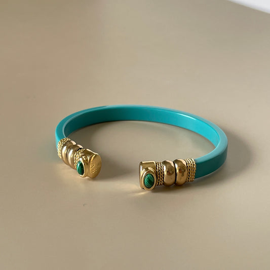 BRAZALETE SARINA -TURQUESA MALAQUITA