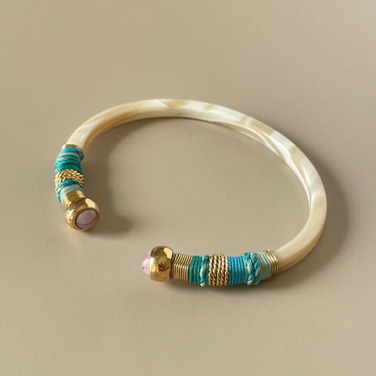 BRAZALETE SARI -IVORY PINK