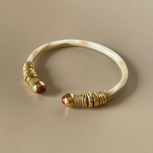 BRAZALETE SARI -IVORY RED