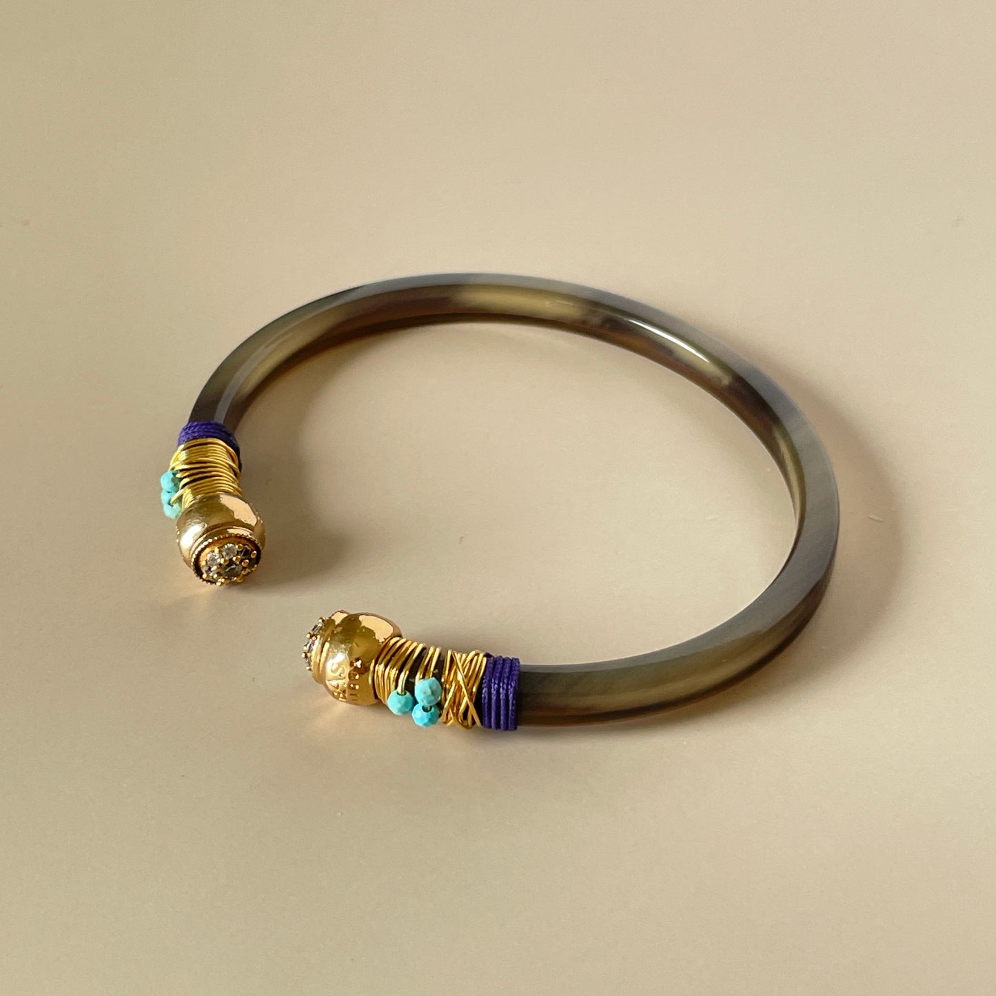 BRAZALETE SARI - GRIS TURQUESA