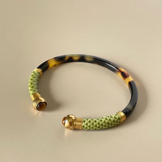 BRAZALETE SARI -TIGER EYE GREEN