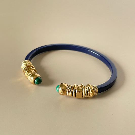 BRAZALETE SARI -NAVY MALAQUITA