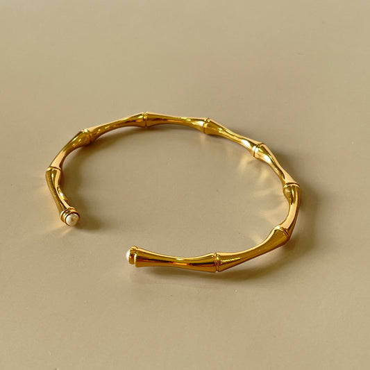 PULSERA BAMBOU MINI -GOLD PERLA