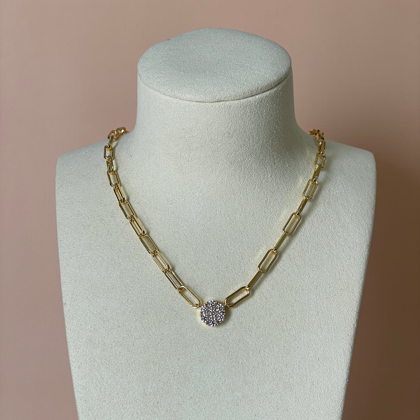 COLLAR ESLABONES DIJE FLOR