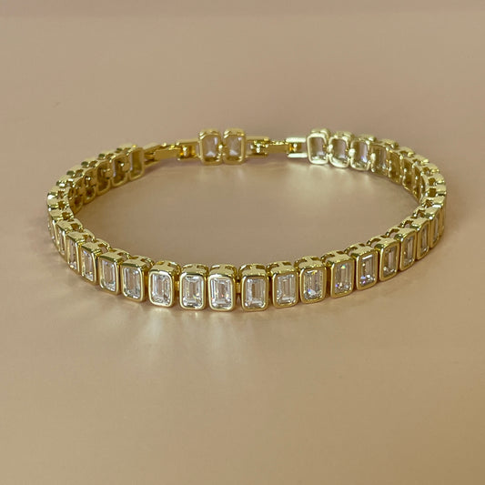 PULSERA TENNIS BAGUETTE -GOLD