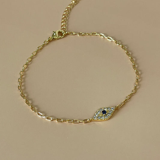 PULSERA OJITO CRISTAL AZUL