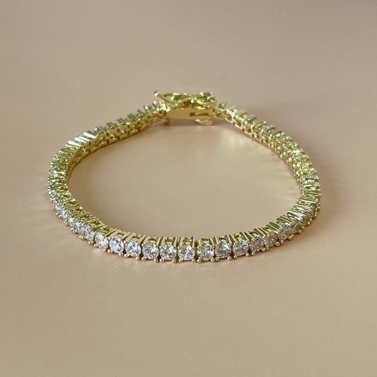 PULSERA TENNIS GOLD -PLA