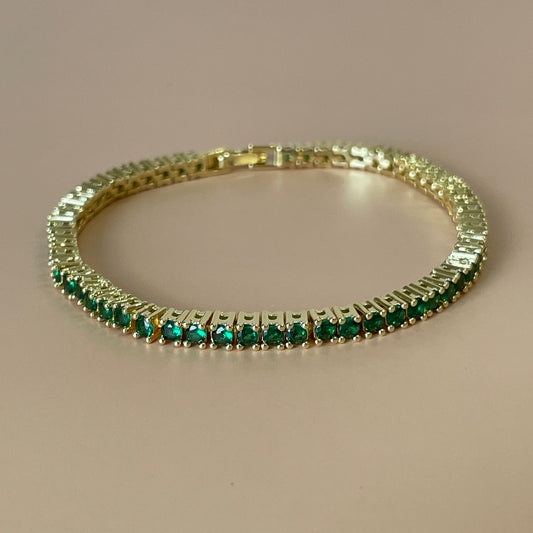 PULSERA TENNIS VERDE -PLA