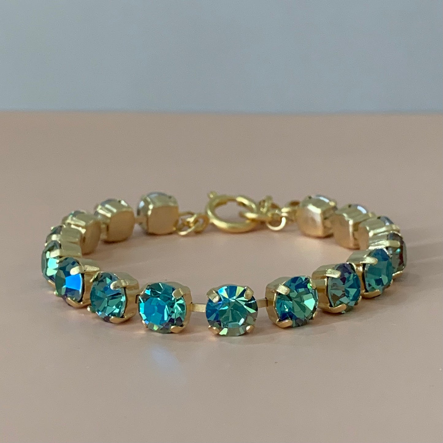 PULSERA DE CRISTALES AZUL SIRENA