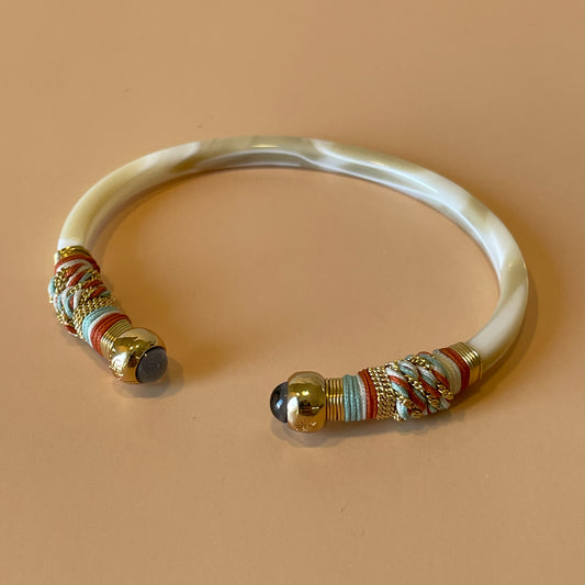 BRAZALETE SARI EMBA IVORY -COLORFUL CUARZO GRIS