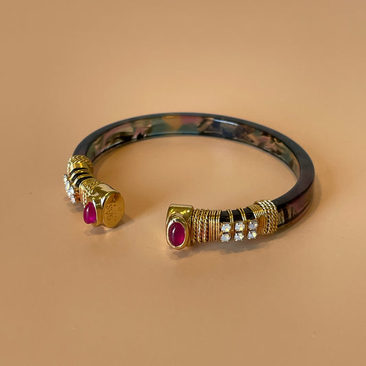 BRAZALETE SARINA GRIS - AGATA ROSA CRISTAL