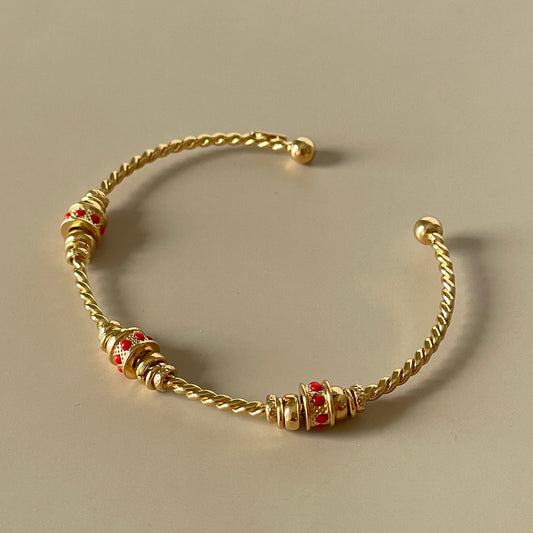 BRAZALETE JONC TORSAL -RED