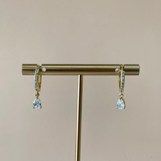 ARRACADAS DE GOTITA CON CRISTAL
