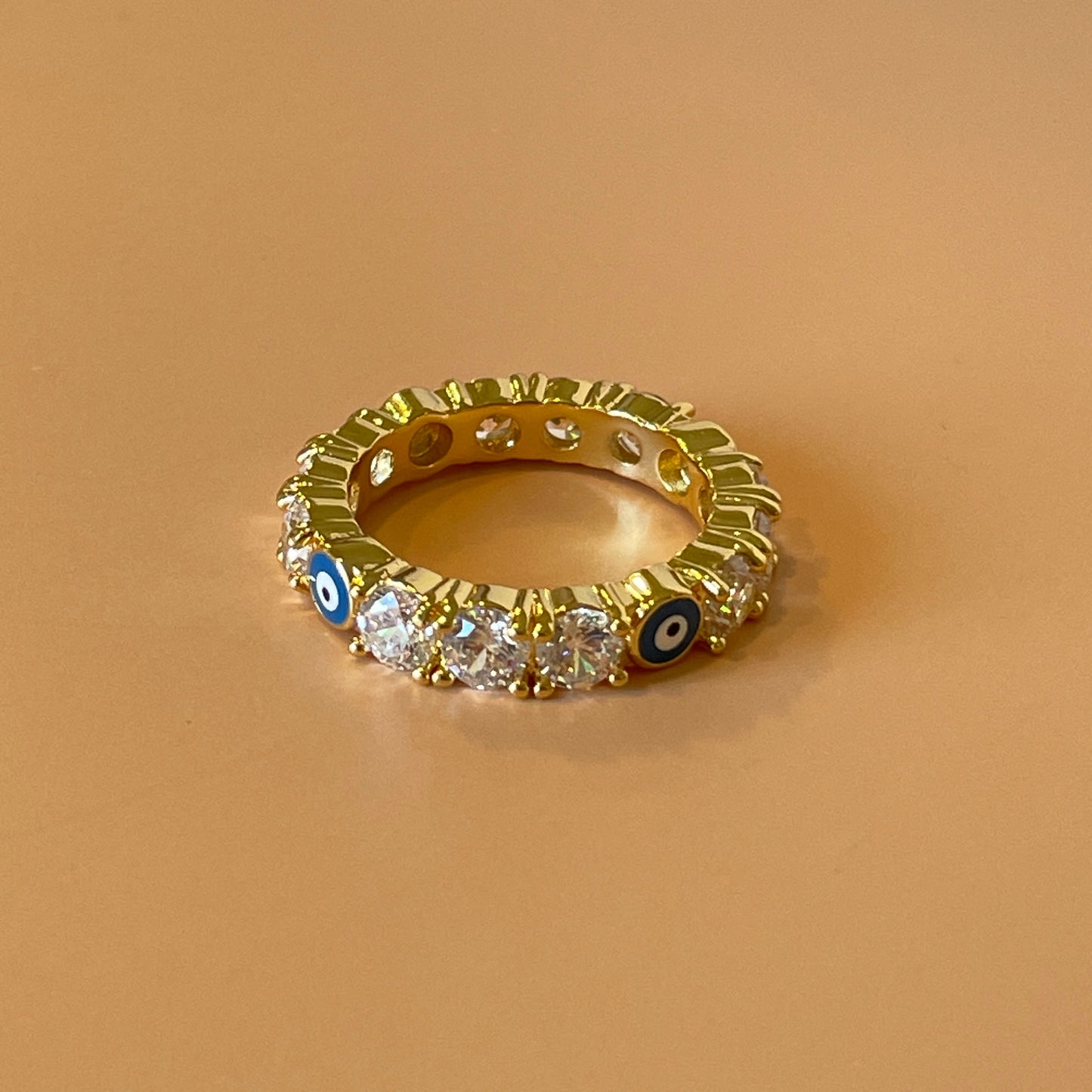 ANILLO OJITO CRISTAL GOLD