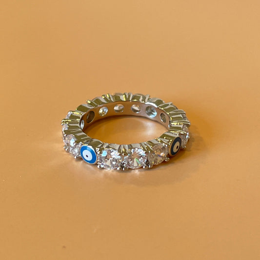 ANILLO OJITO CRISTAL SILVER