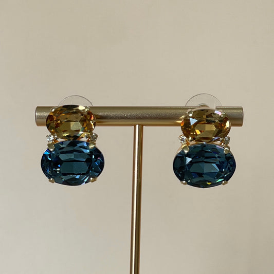 ARETES DUBLIN AZUL AMBAR -G