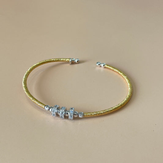 BRAZALETE GOLD TRES AROS