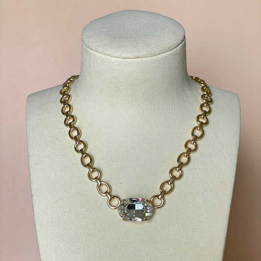 COLLAR CRISTAL OVAL CLEAR