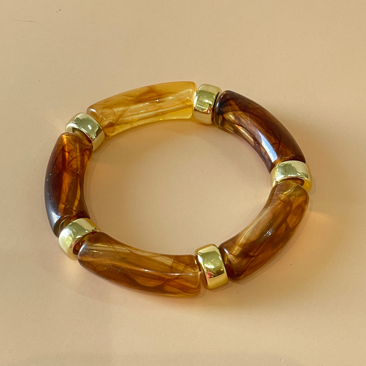 PULSERA BAMBU -CAFE