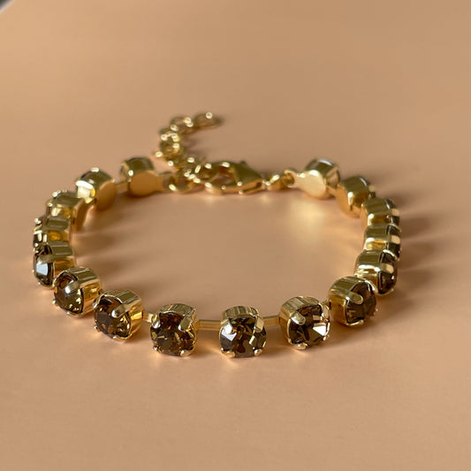 PULSERA SHINE MINI CRISTAL CAFE