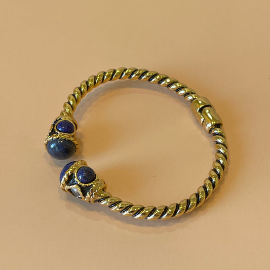 BRAZALETE CUFF PIEDRA LAPISLAZULI